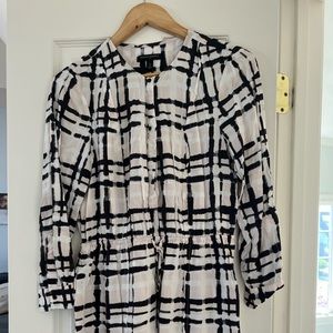Banana Republic Long-Sleeve Plaid Dress